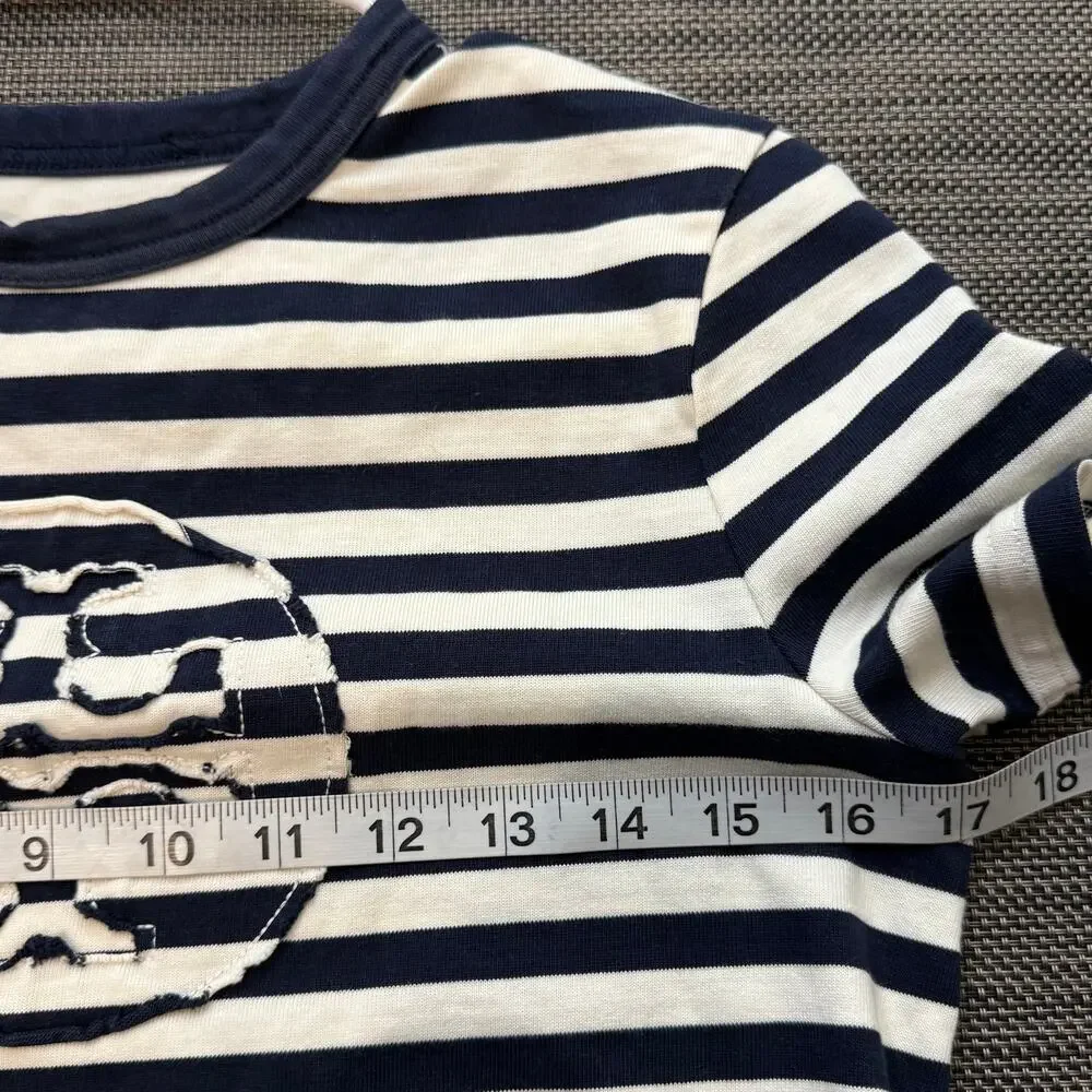 Tory Burch Womens Striped Logo‎ T-Shirt Dress XS